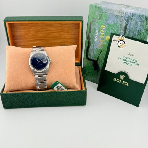 Rolex date just 16200 blu